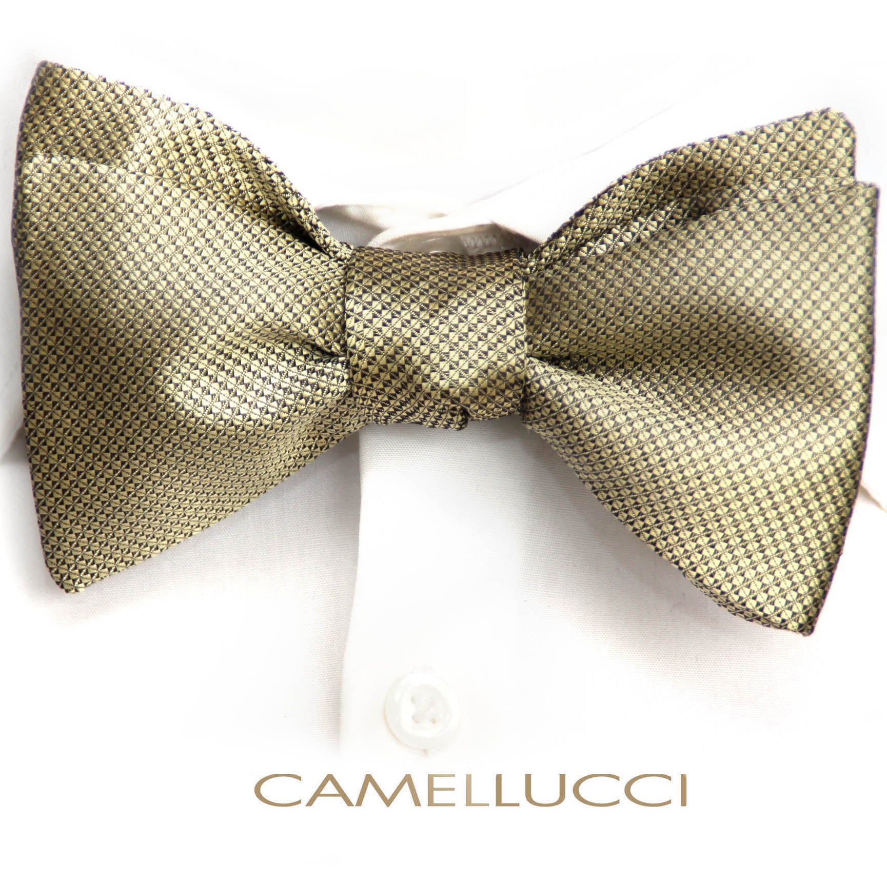 Gold Ornament Self-Tied Bow Tie