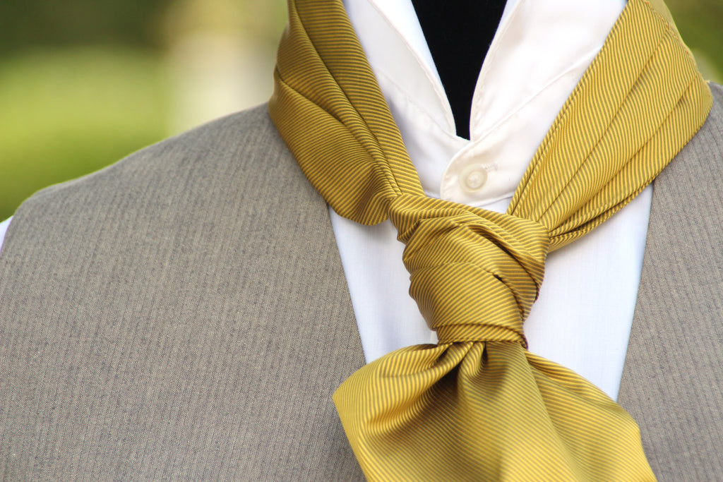 Gold Silk Ascot Cravat