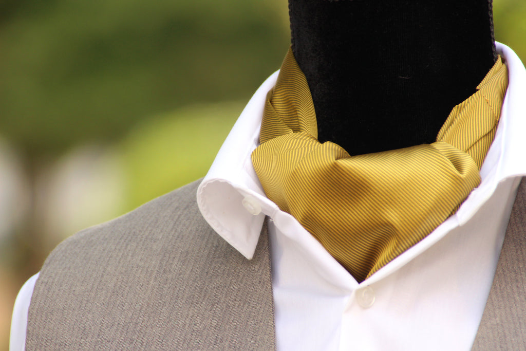 Gold Silk Ascot Cravat