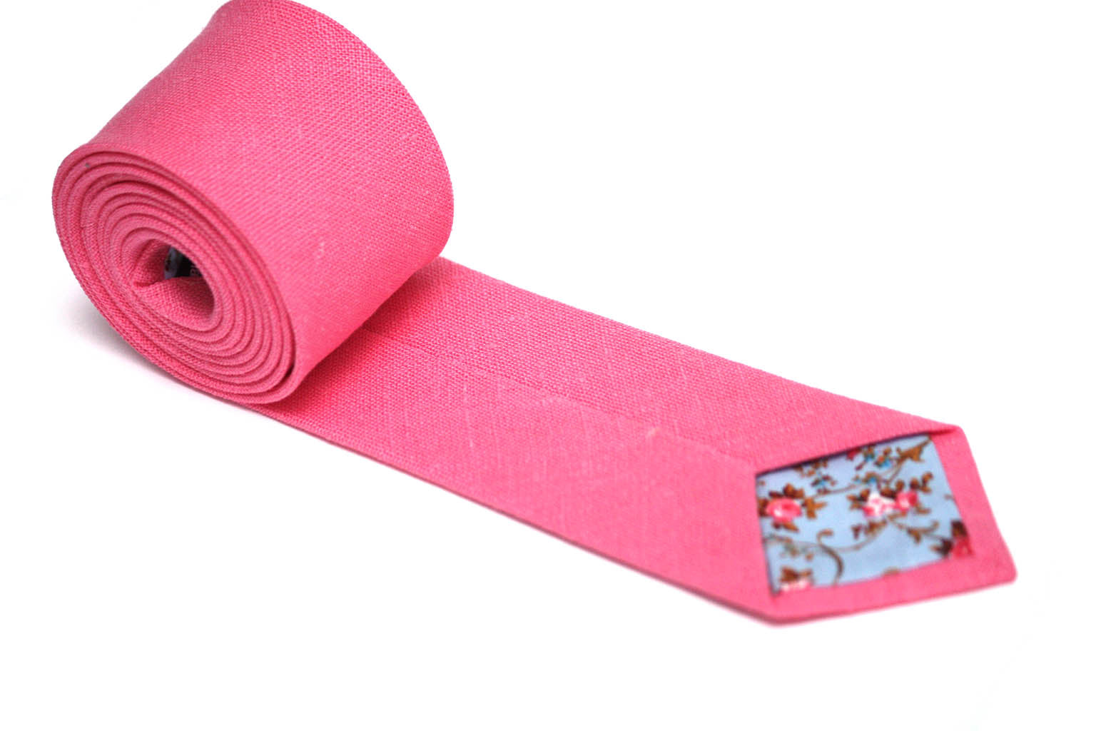 Hot Pink Linen Necktie