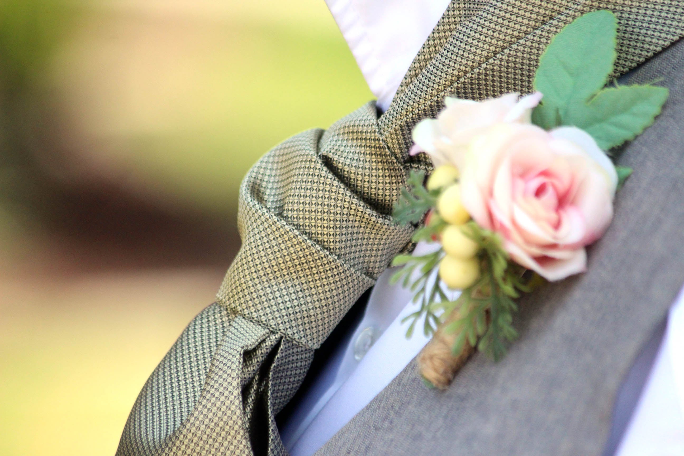 Gold Solid Wedding Cravat Ascot
