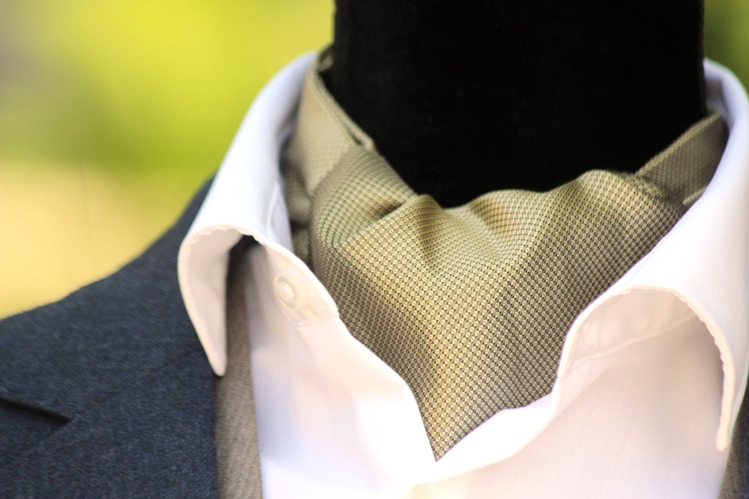 Gold Solid Wedding Cravat Ascot