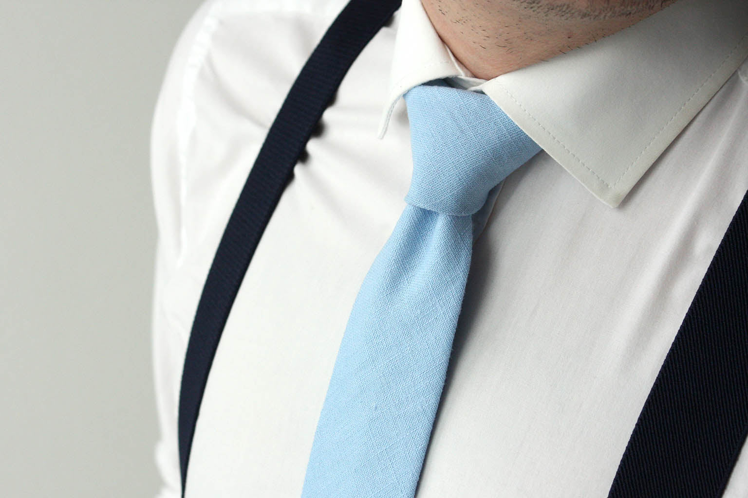 Dusty Blue Linen Necktie
