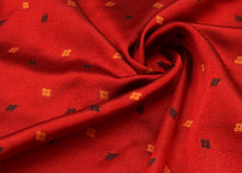 Load image into Gallery viewer, Red Ornament Silk Fabric
