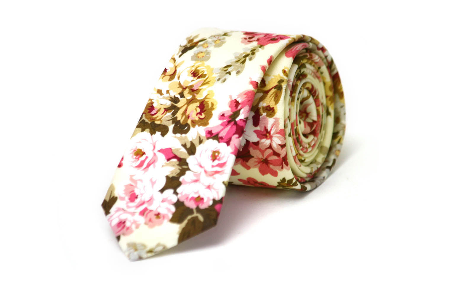 Pink Floral Necktie