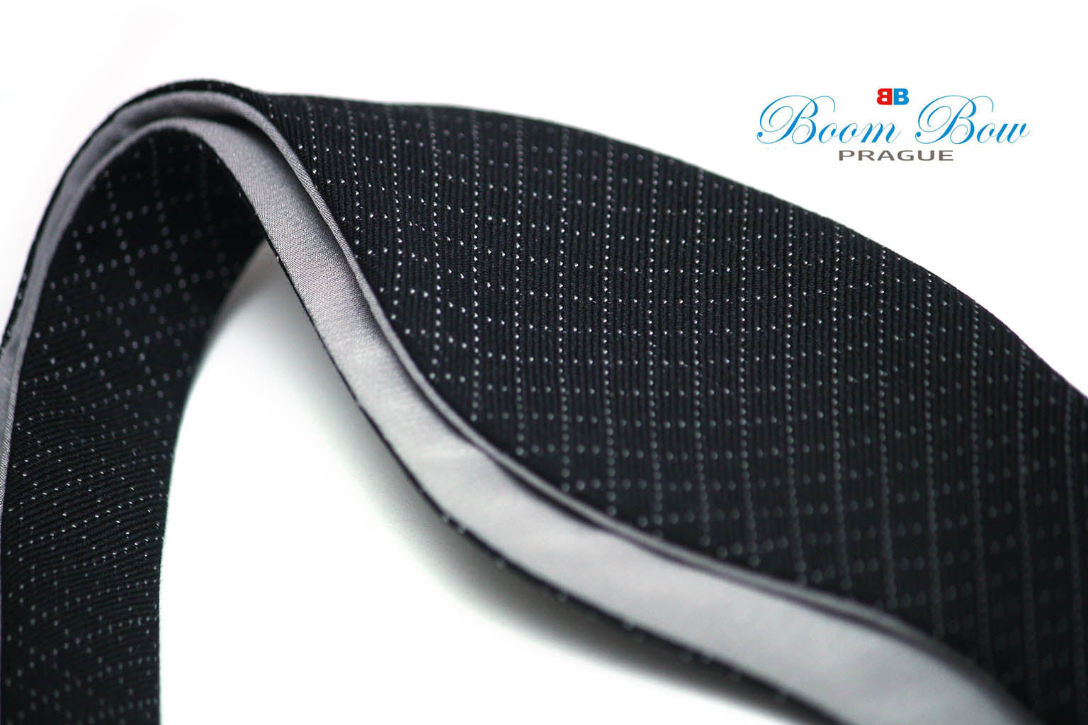 Grey Black Reversible Self-Tie Bow Tie