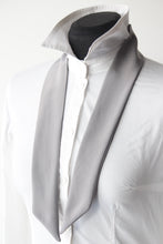 Load image into Gallery viewer, Grey Solid Silk Skinny Scarf
