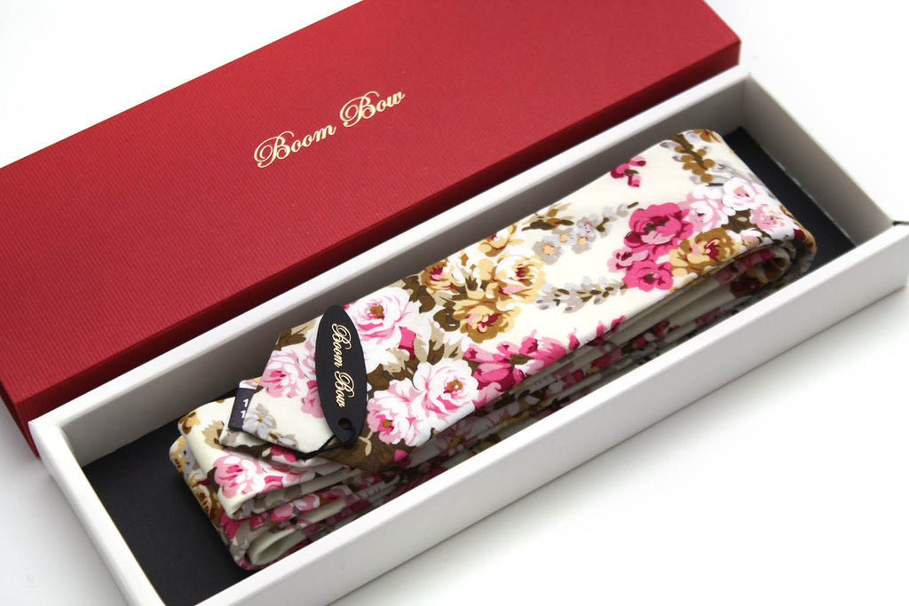 Pink Floral Necktie