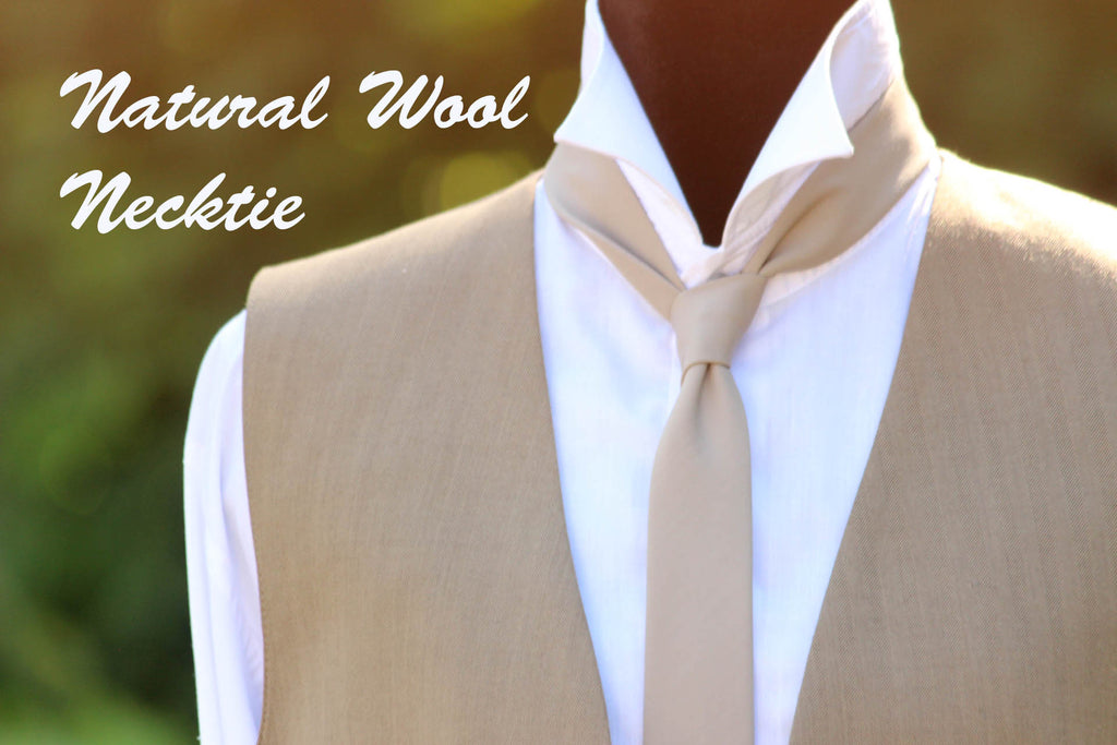 Grey Brown Wool Necktie