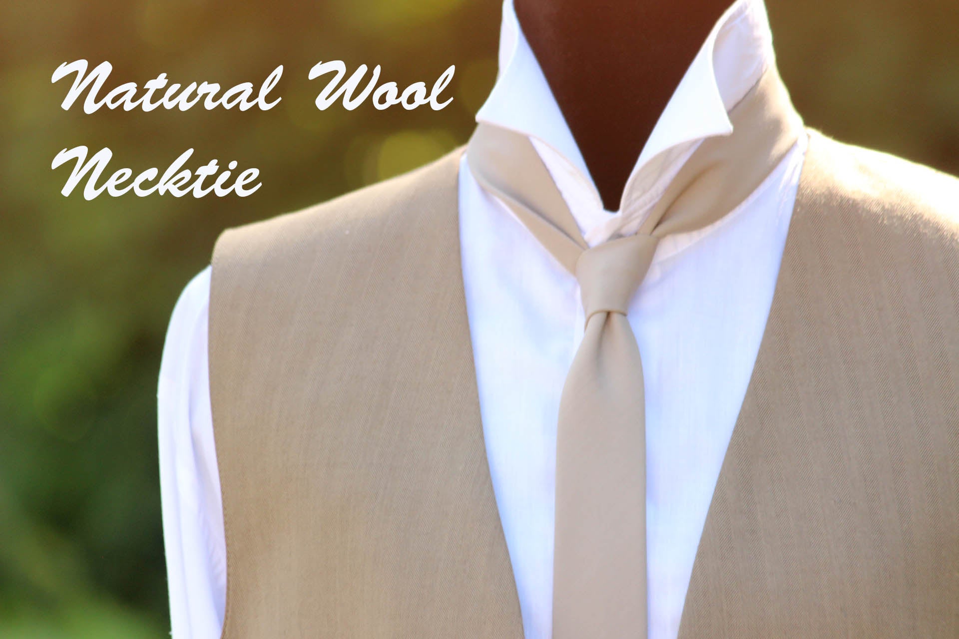Grey Brown Wool Necktie