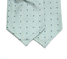 Load image into Gallery viewer, Dusty Mint Blue Polka Dot Silk Ascot
