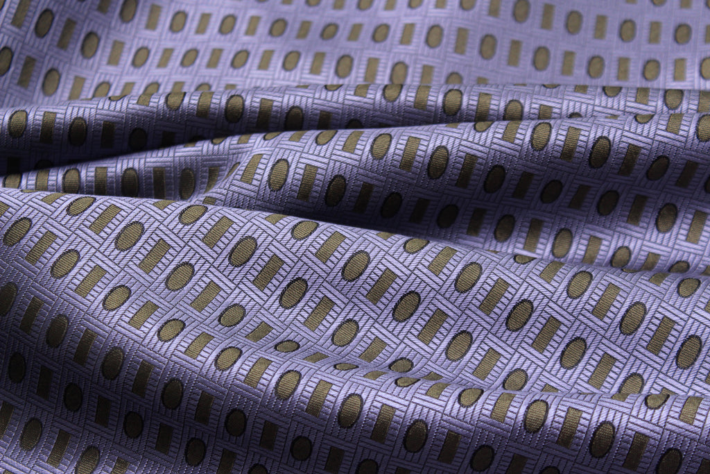 Purple Moss green Ornament Silk Fabric