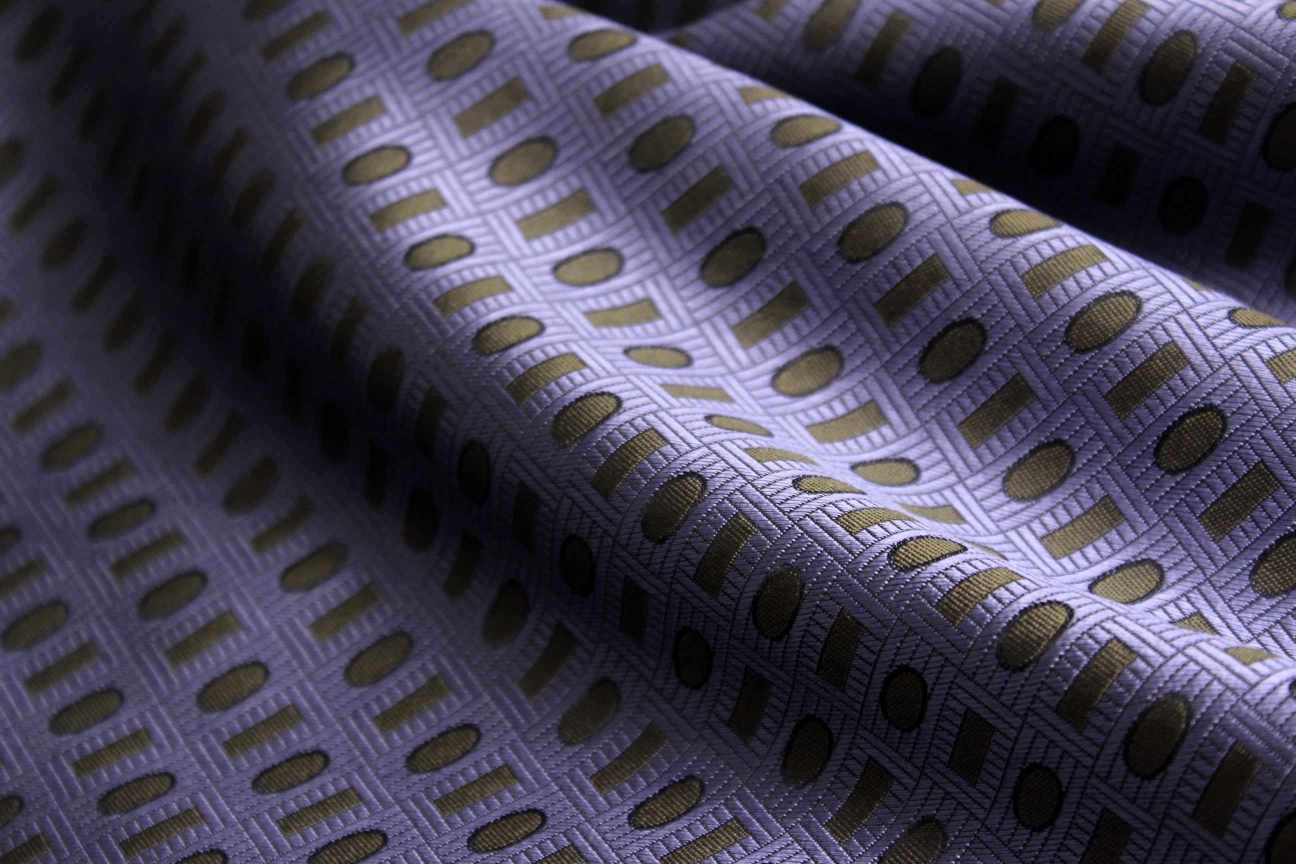 Purple Moss green Ornament Silk Fabric
