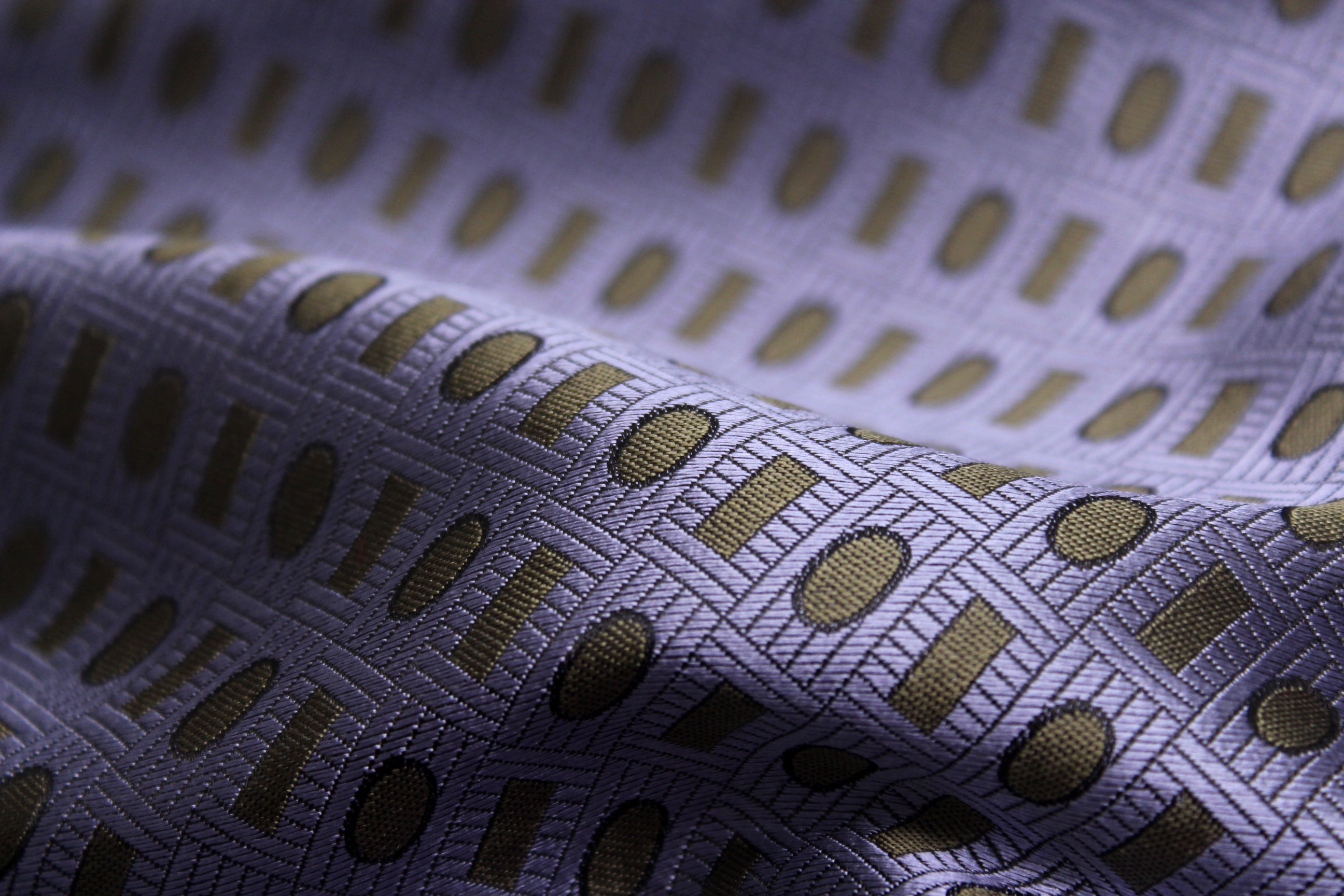 Purple Moss green Ornament Silk Fabric