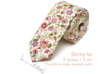Load image into Gallery viewer, Purple Pink Yellow Floral Necktie
