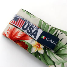 Load image into Gallery viewer, Red Green White Tropical Floral Cotton Ascot

