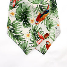 Load image into Gallery viewer, Red Green White Tropical Floral Cotton Ascot
