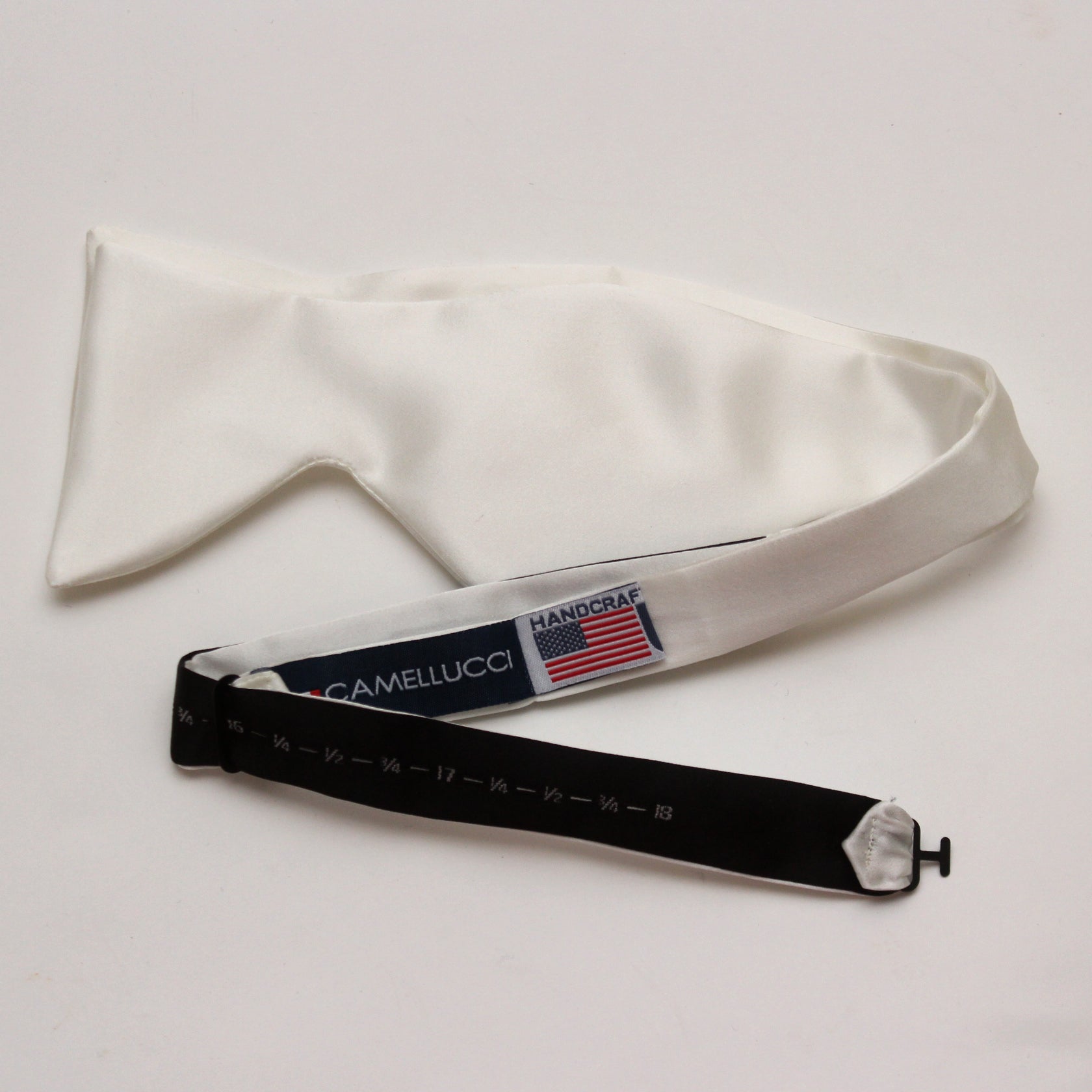 White Self-Tied Big Butterfly Silk Bow Tie
