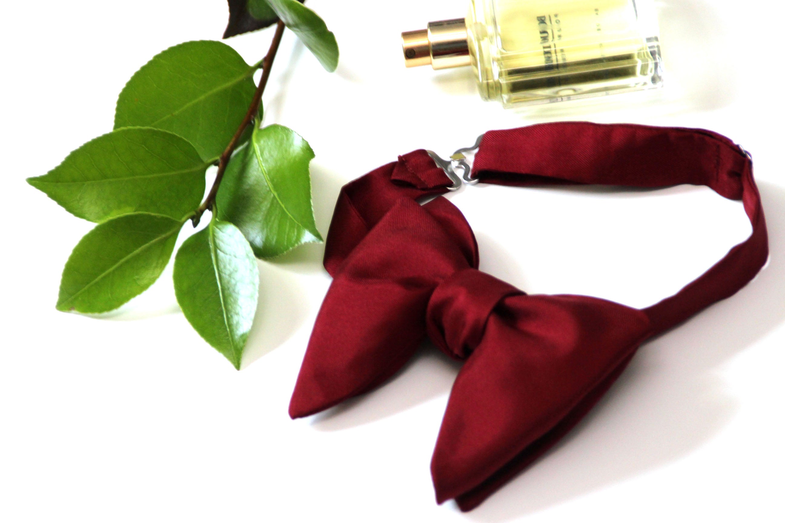 Maroon Self-tied Large Bow tie
