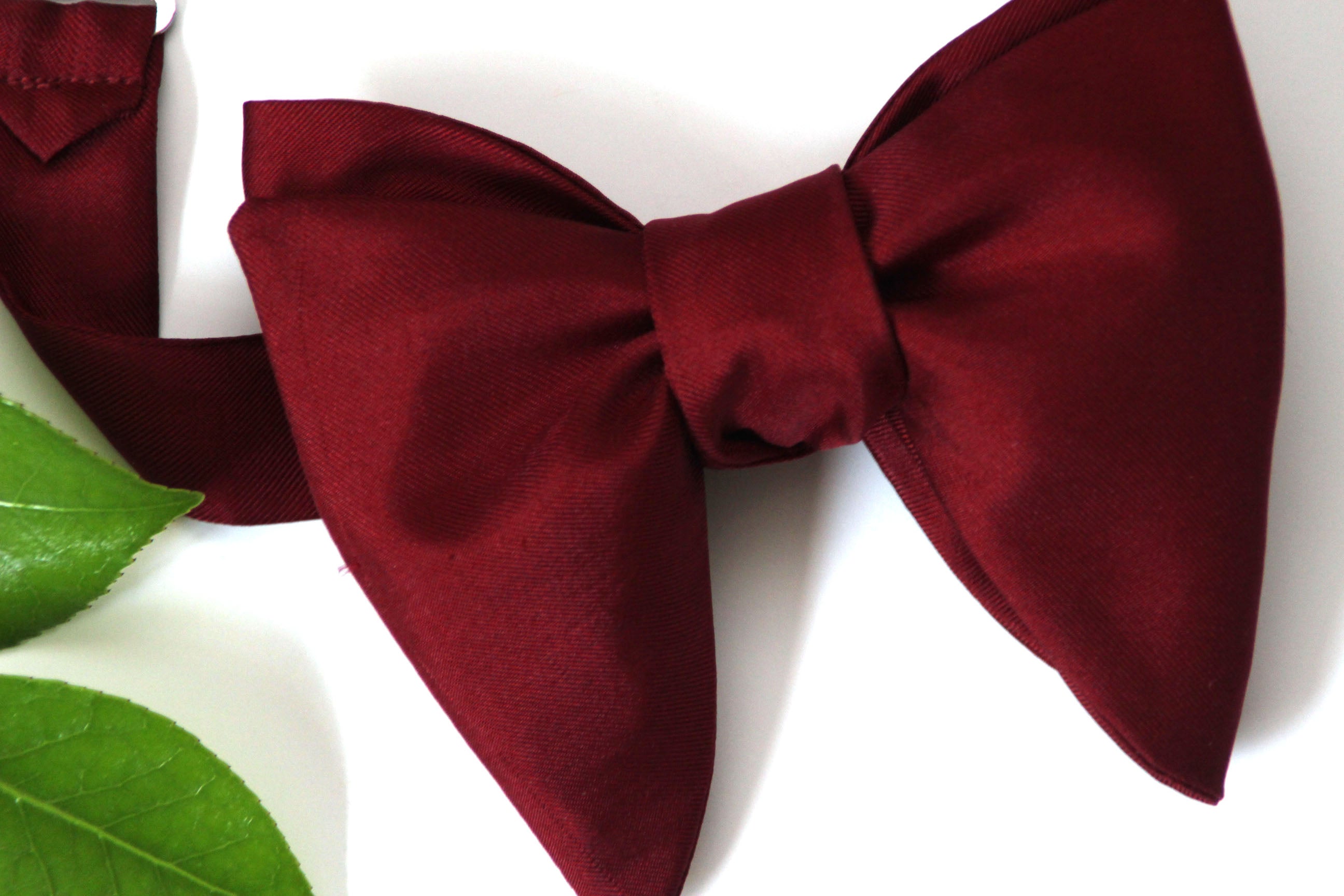 Maroon Self-tied Large Bow tie