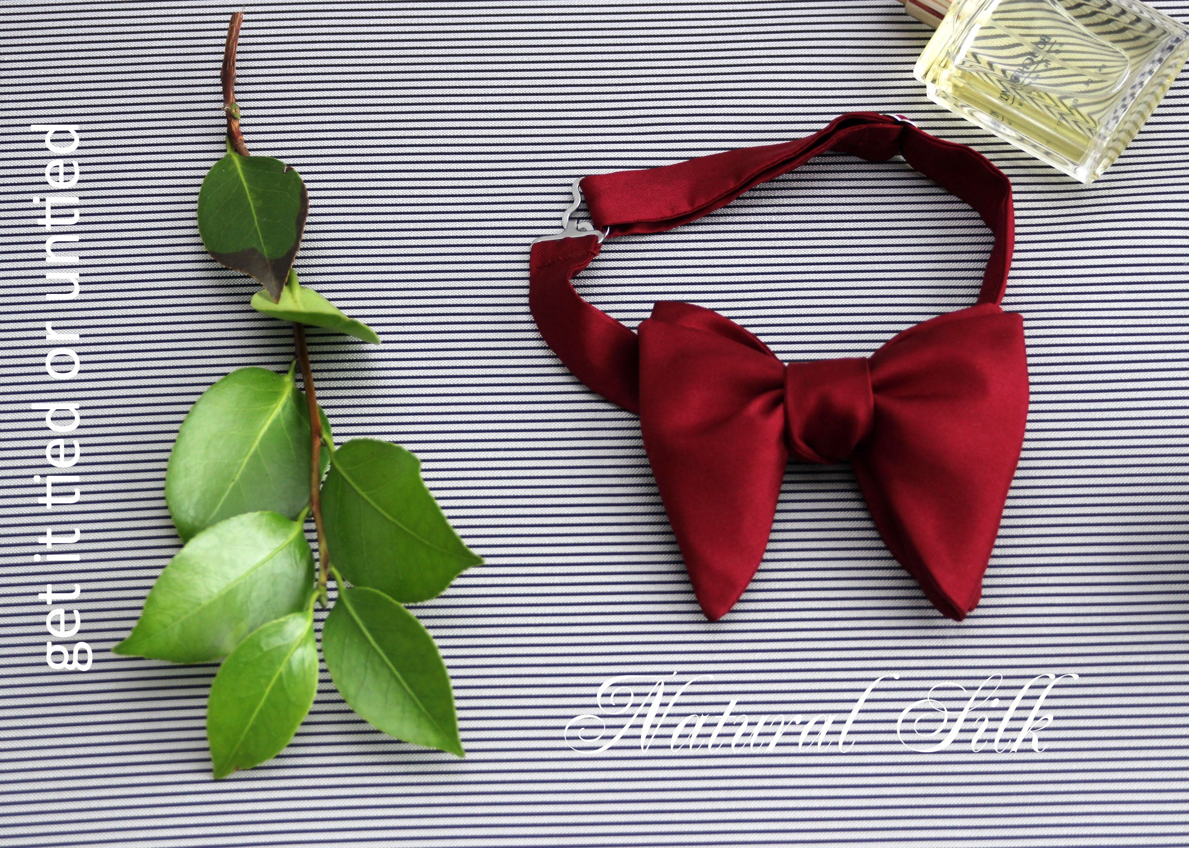 Maroon Self-tied Large Bow tie