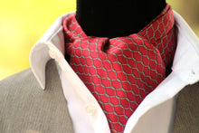 Load image into Gallery viewer, Red ornament Silk Ascot
