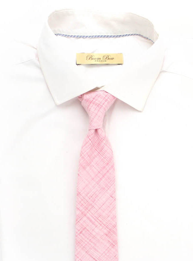 Pink Cotton Necktie