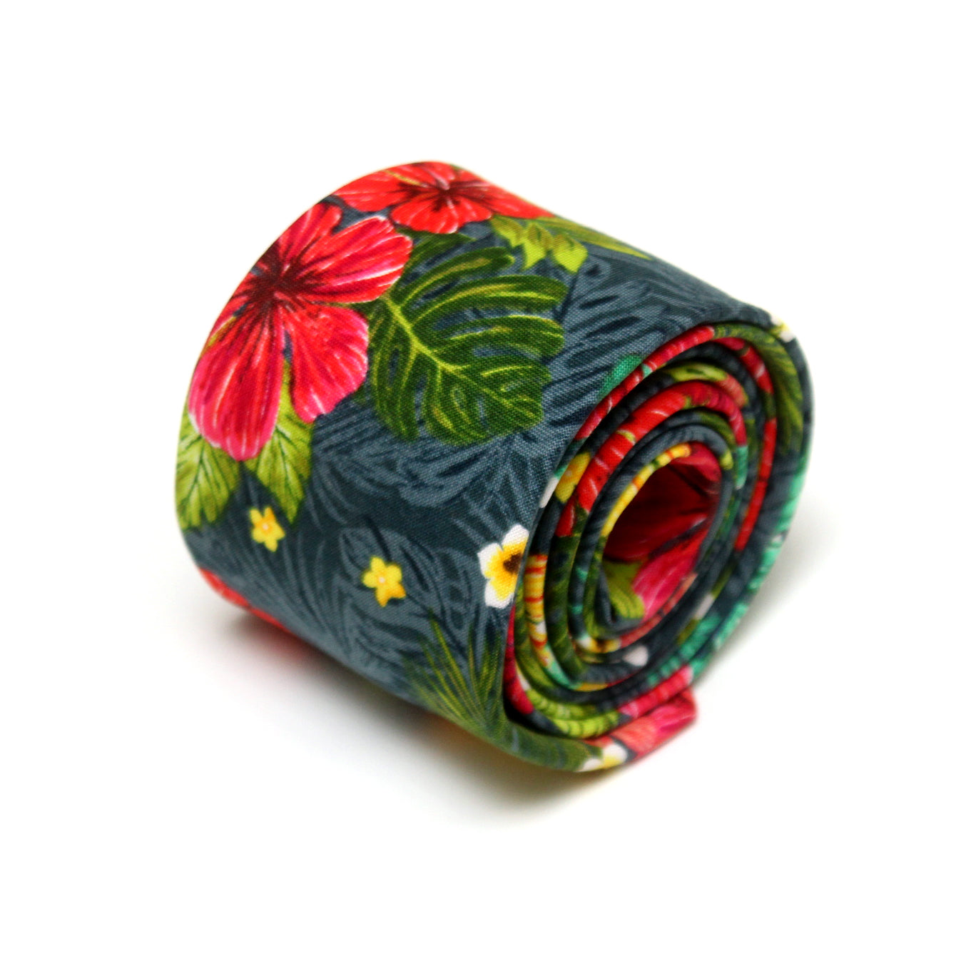Tropical Green Forest Floral Necktie