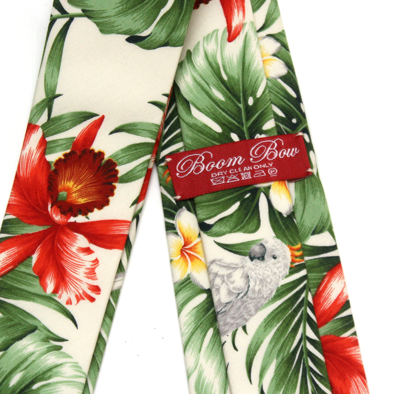 Tropical Green Floral Necktie