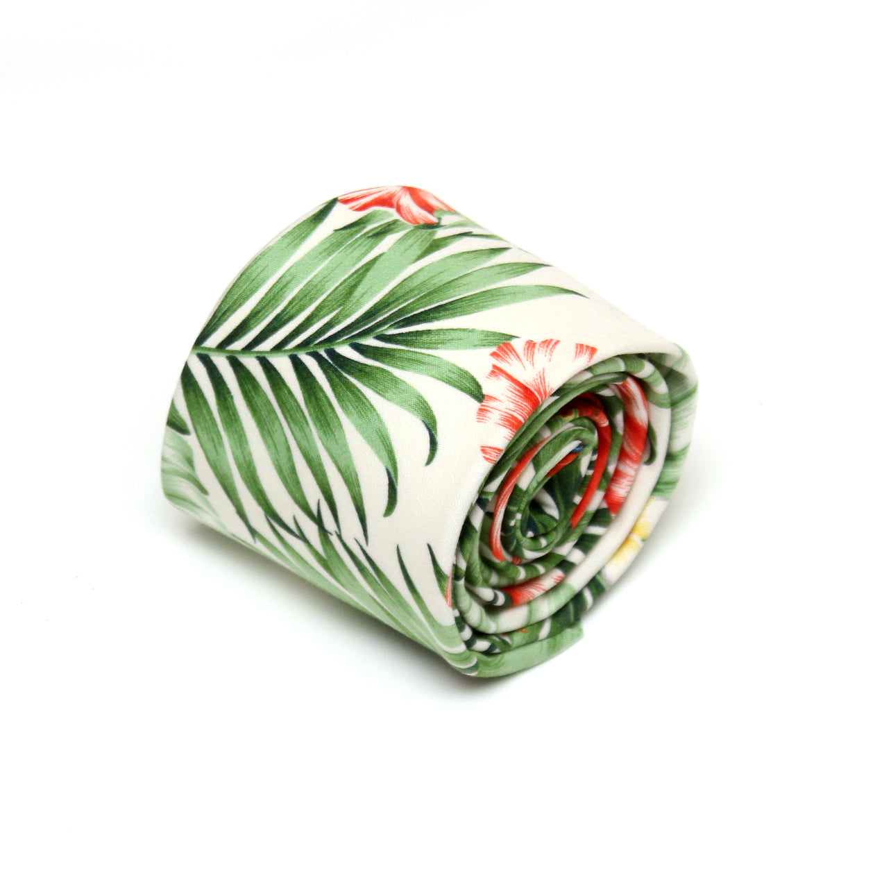 Tropical Green Floral Necktie