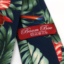 Load image into Gallery viewer, Tropical Navy Green Floral Necktie
