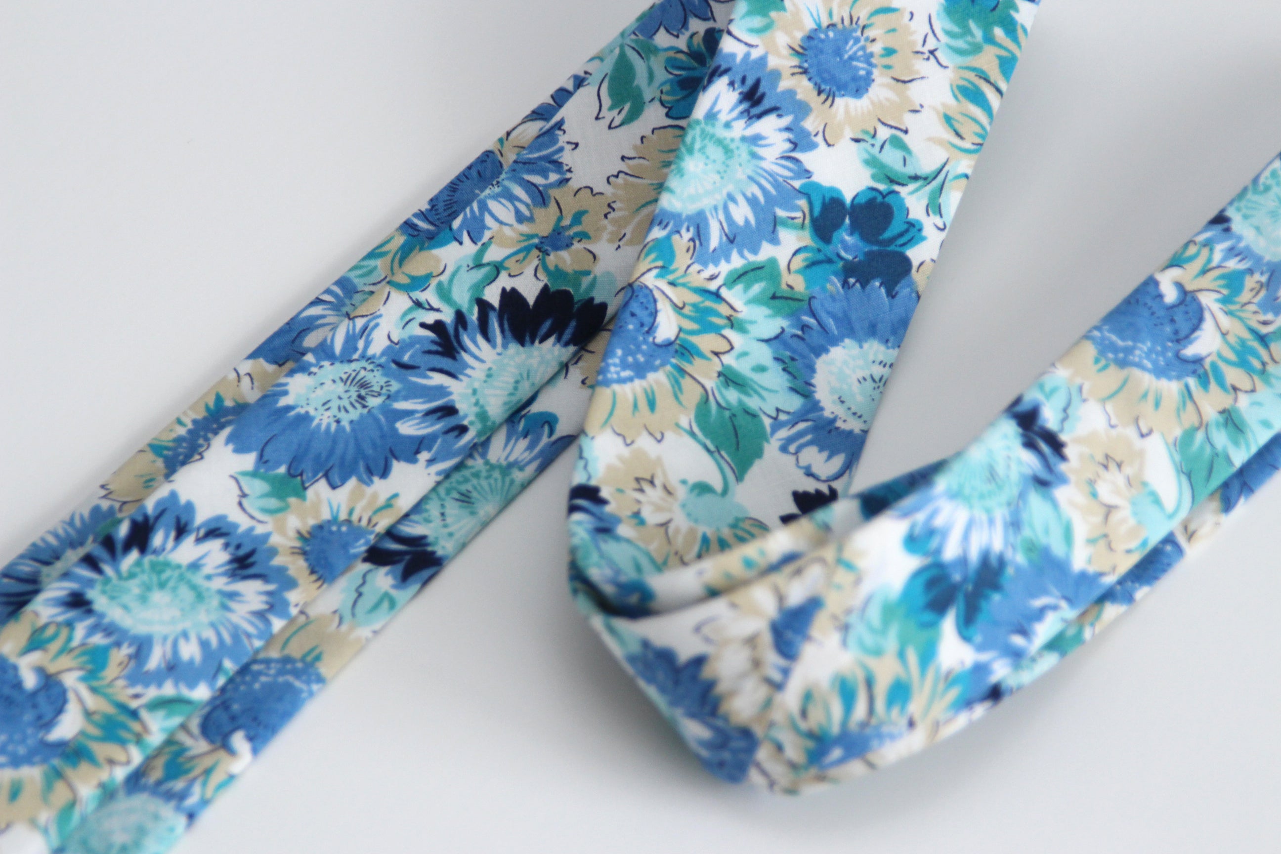 Blue Floral Necktie