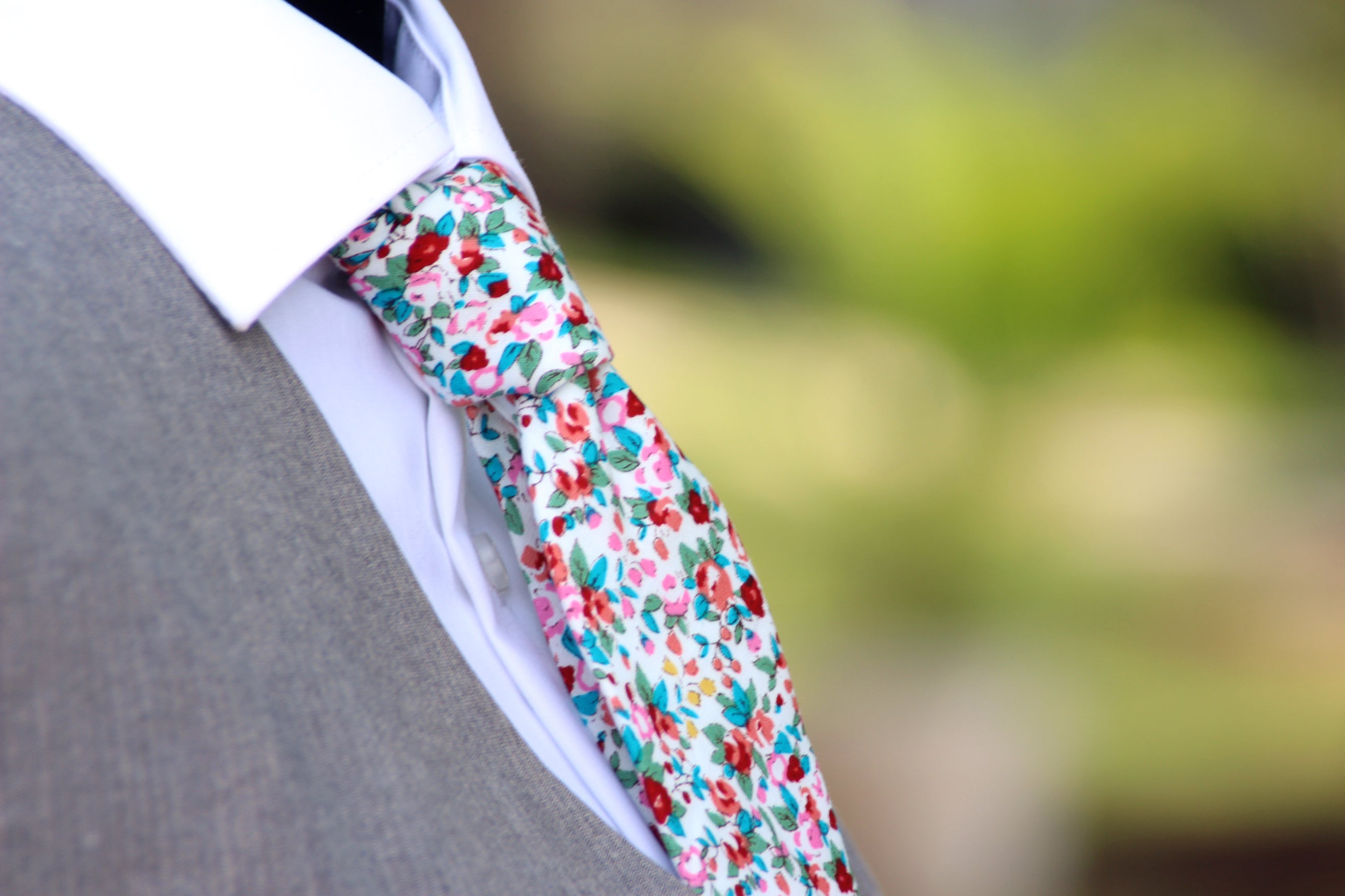 Cotton Floral Necktie