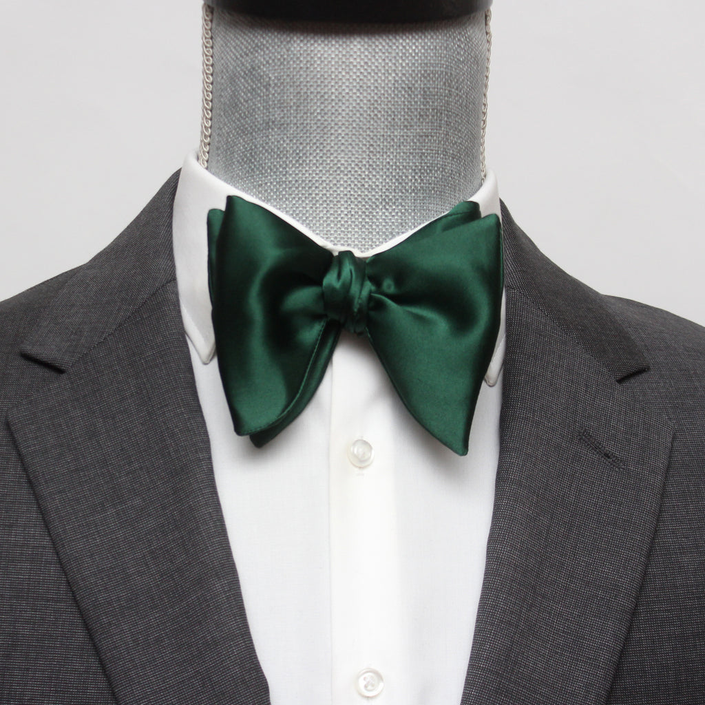 Emerald Green Men's Large Silk Bow Tie