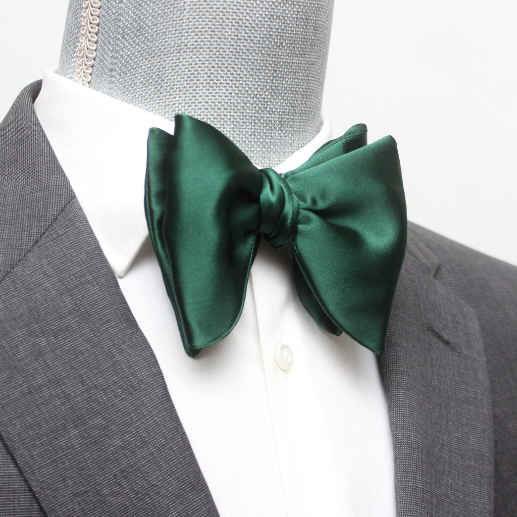 Emerald Green Men's Large Silk Bow Tie