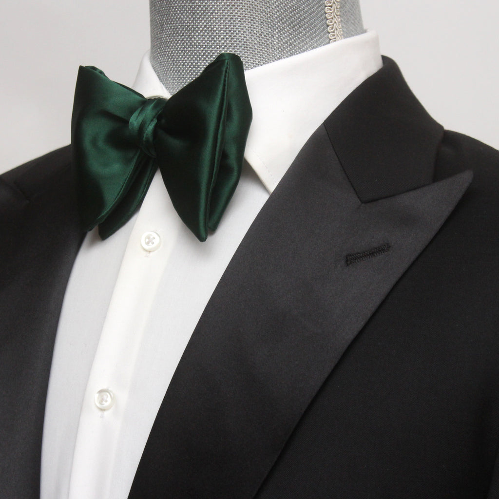 Emerald Green Men's Large Silk Bow Tie