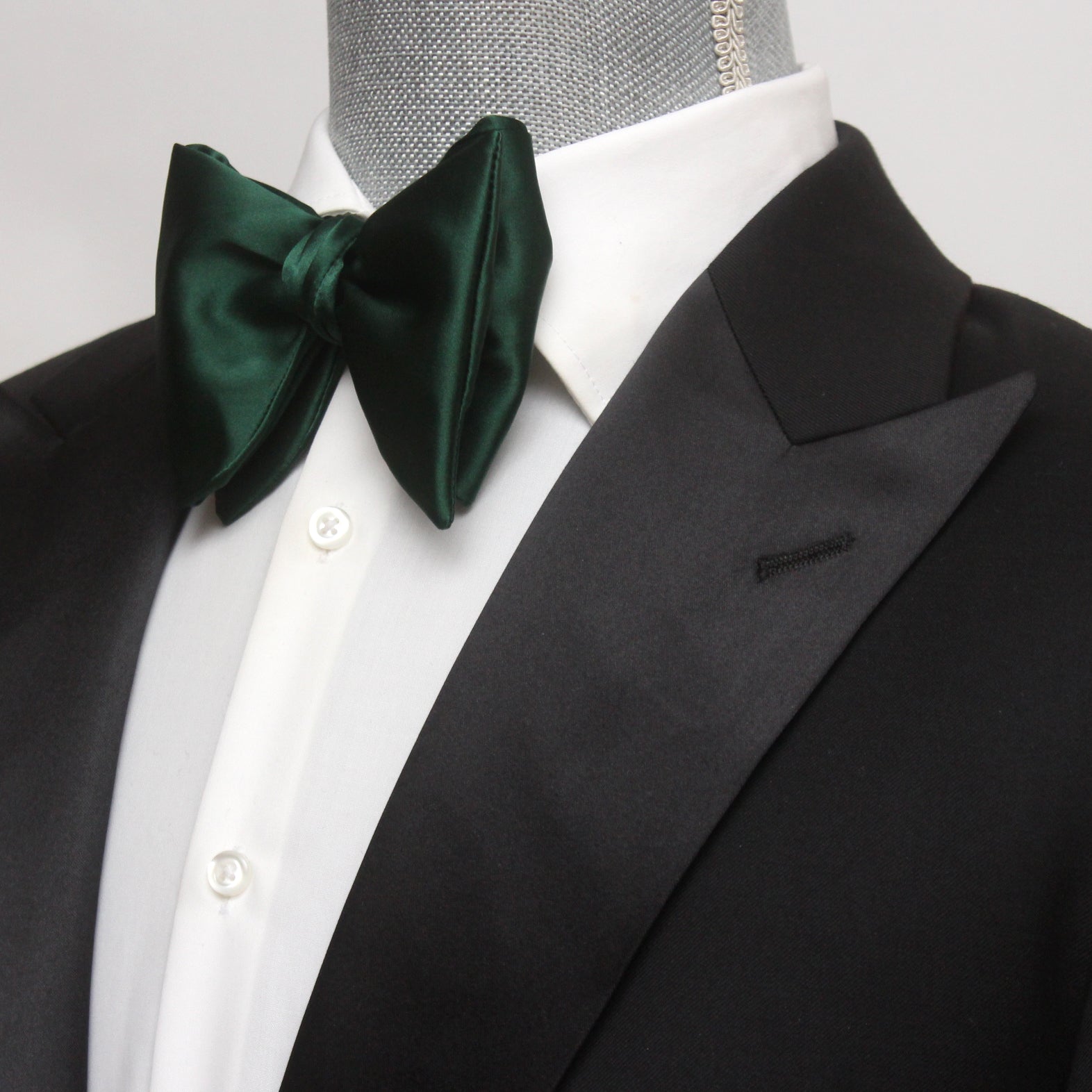 Emerald Green Men's Large Silk Bow Tie