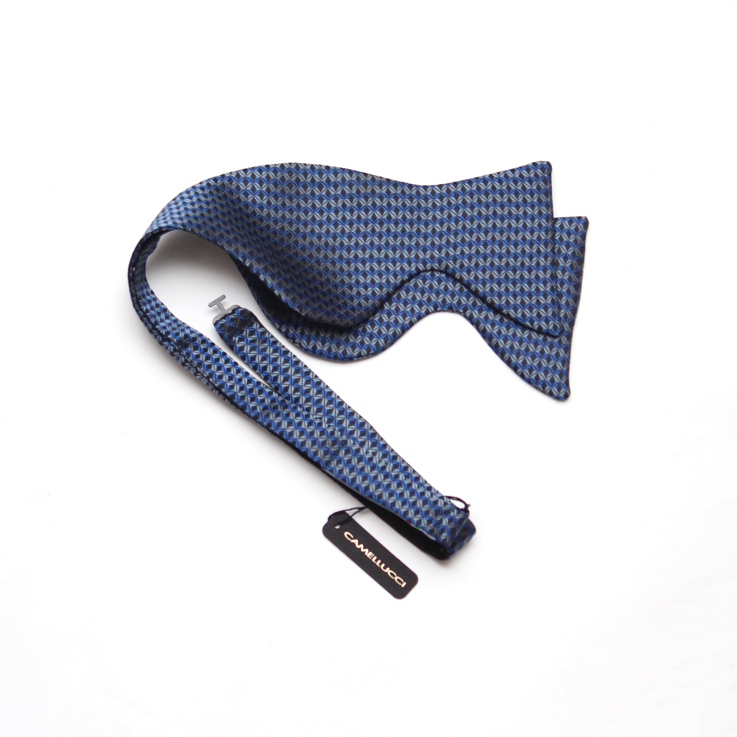 Blue Ornament Big Butterfly Bow Tie