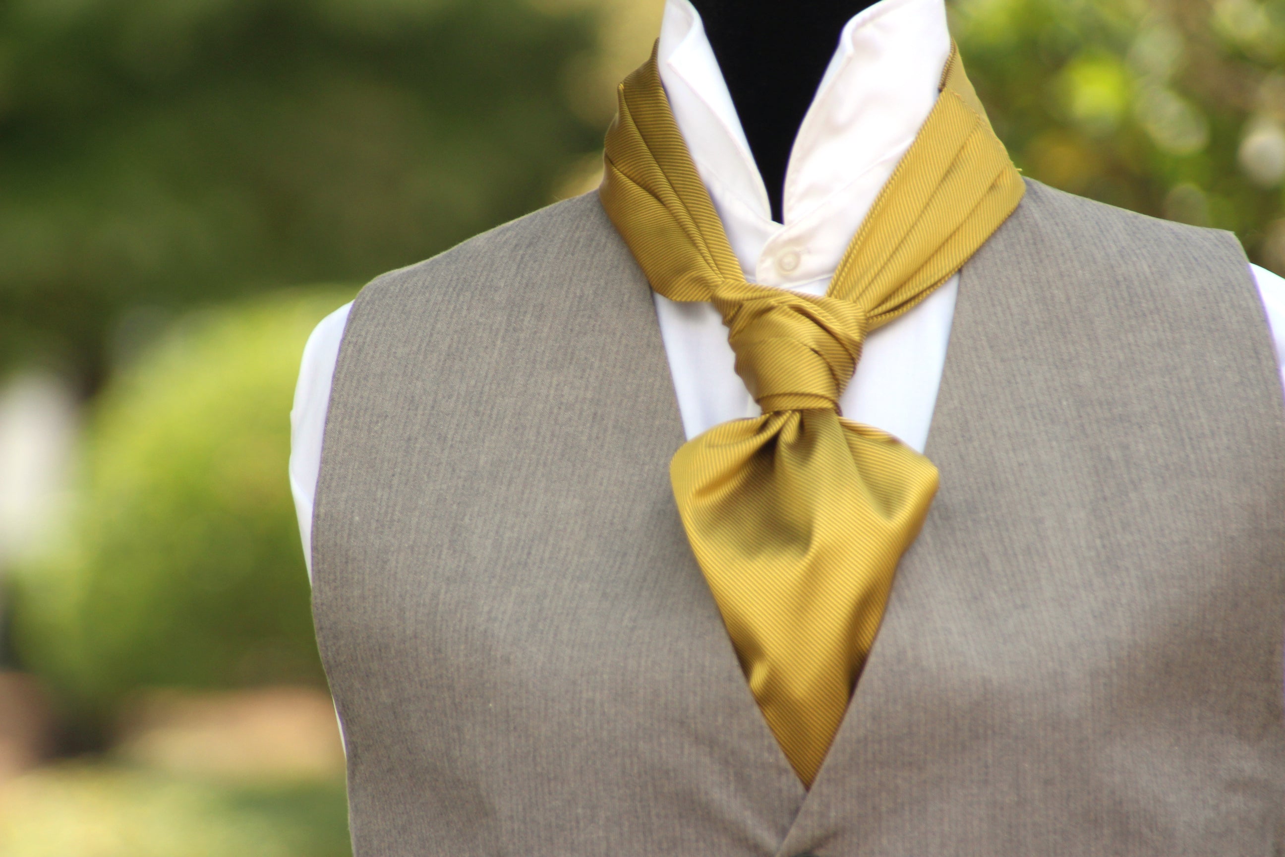 Gold Silk Ascot Cravat