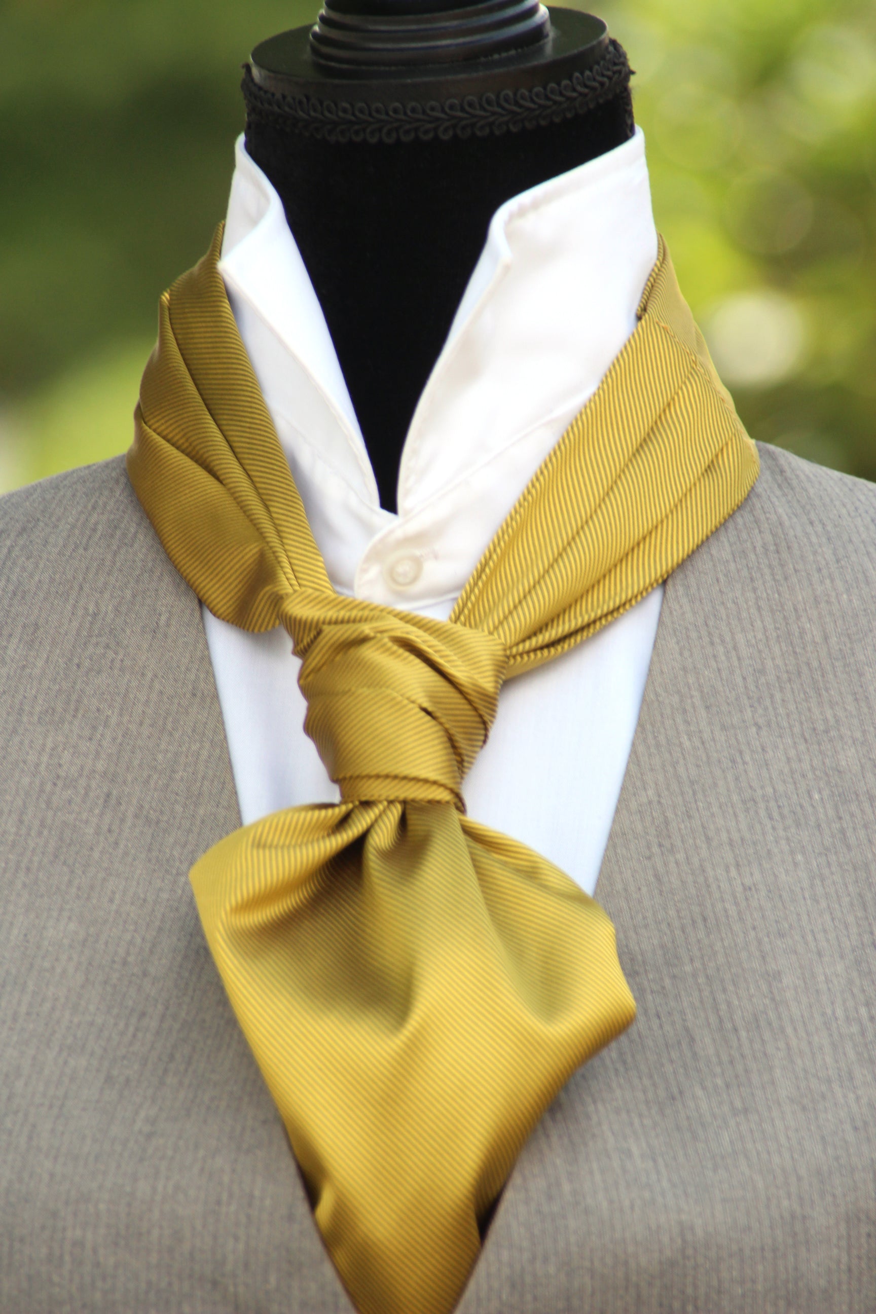 Gold Silk Ascot Cravat