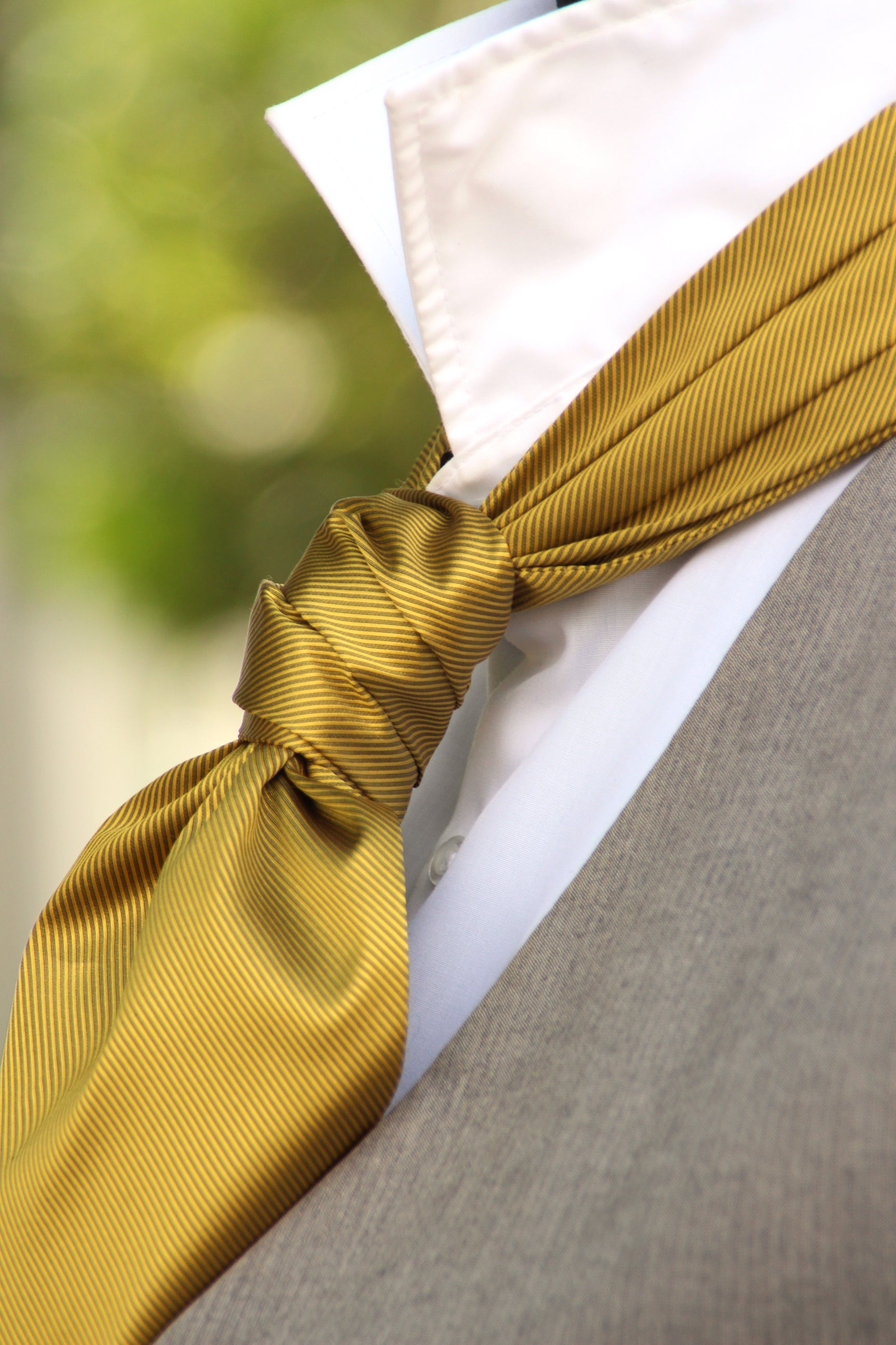 Gold Silk Ascot Cravat