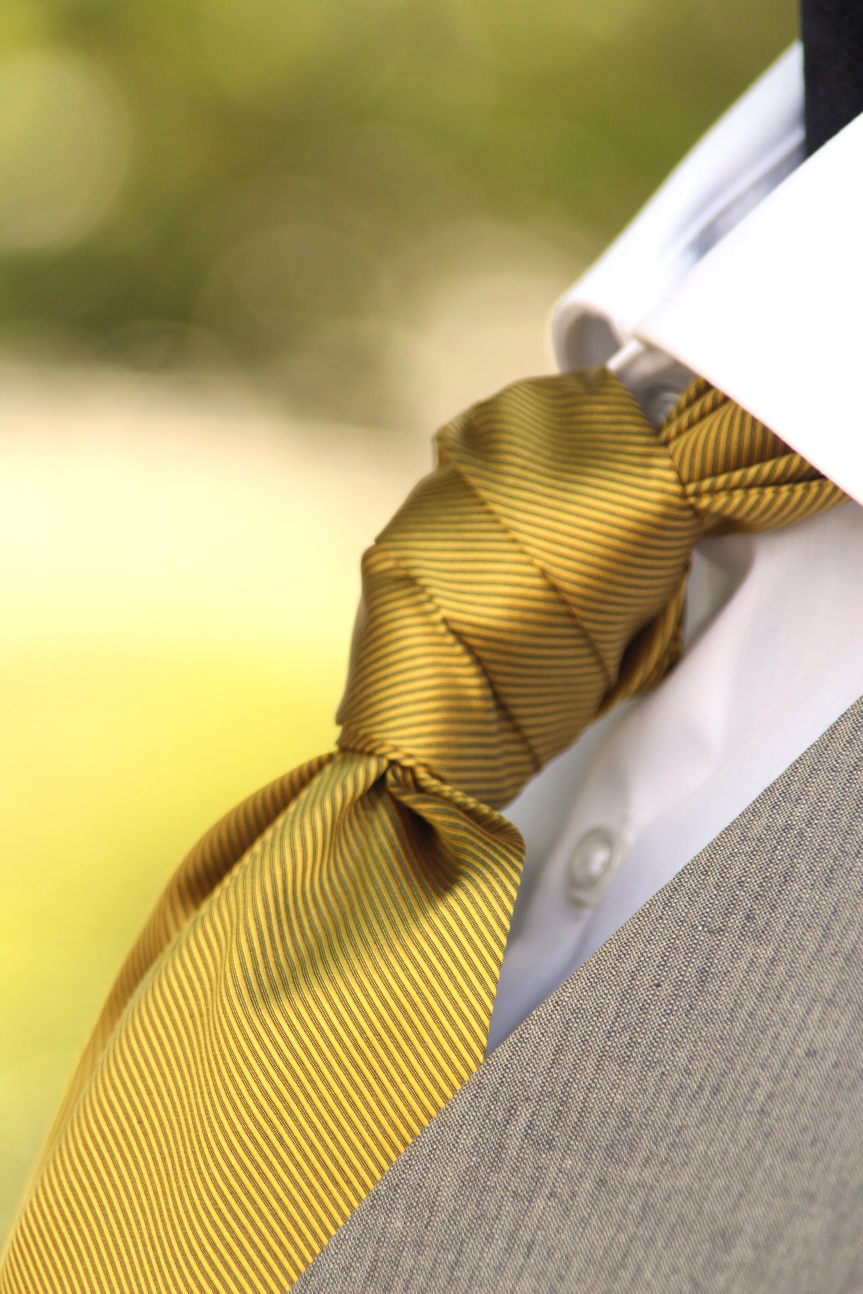 Gold Silk Ascot Cravat