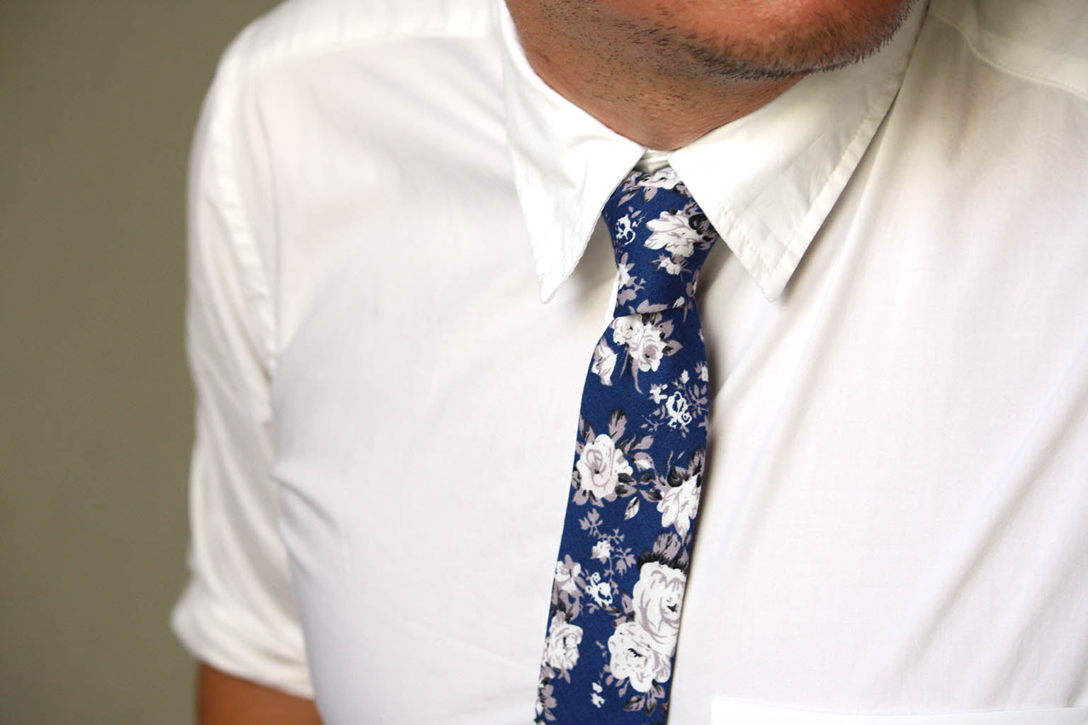 Royal Blue Floral Necktie