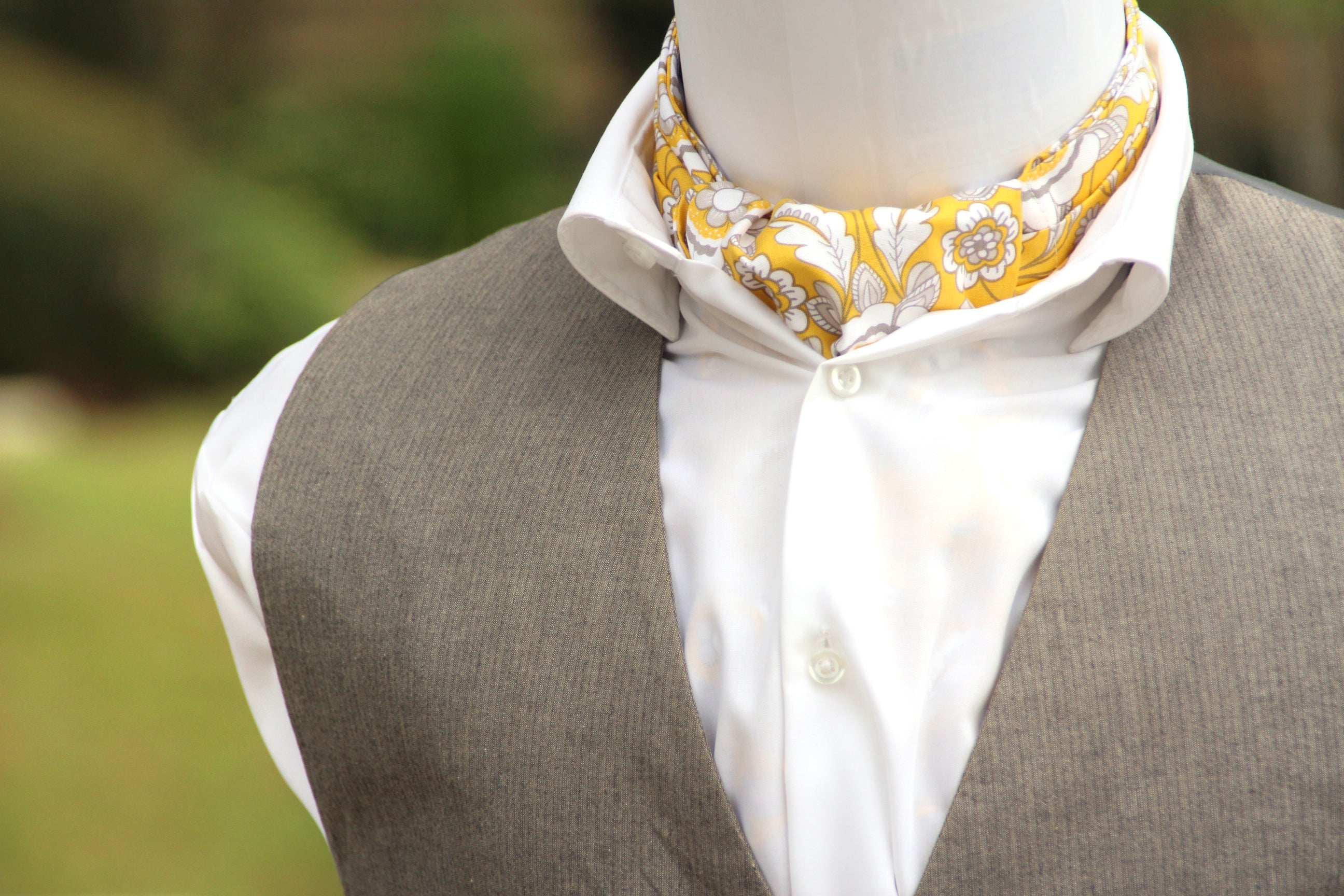 Yellow Floral Cotton Day Ascot