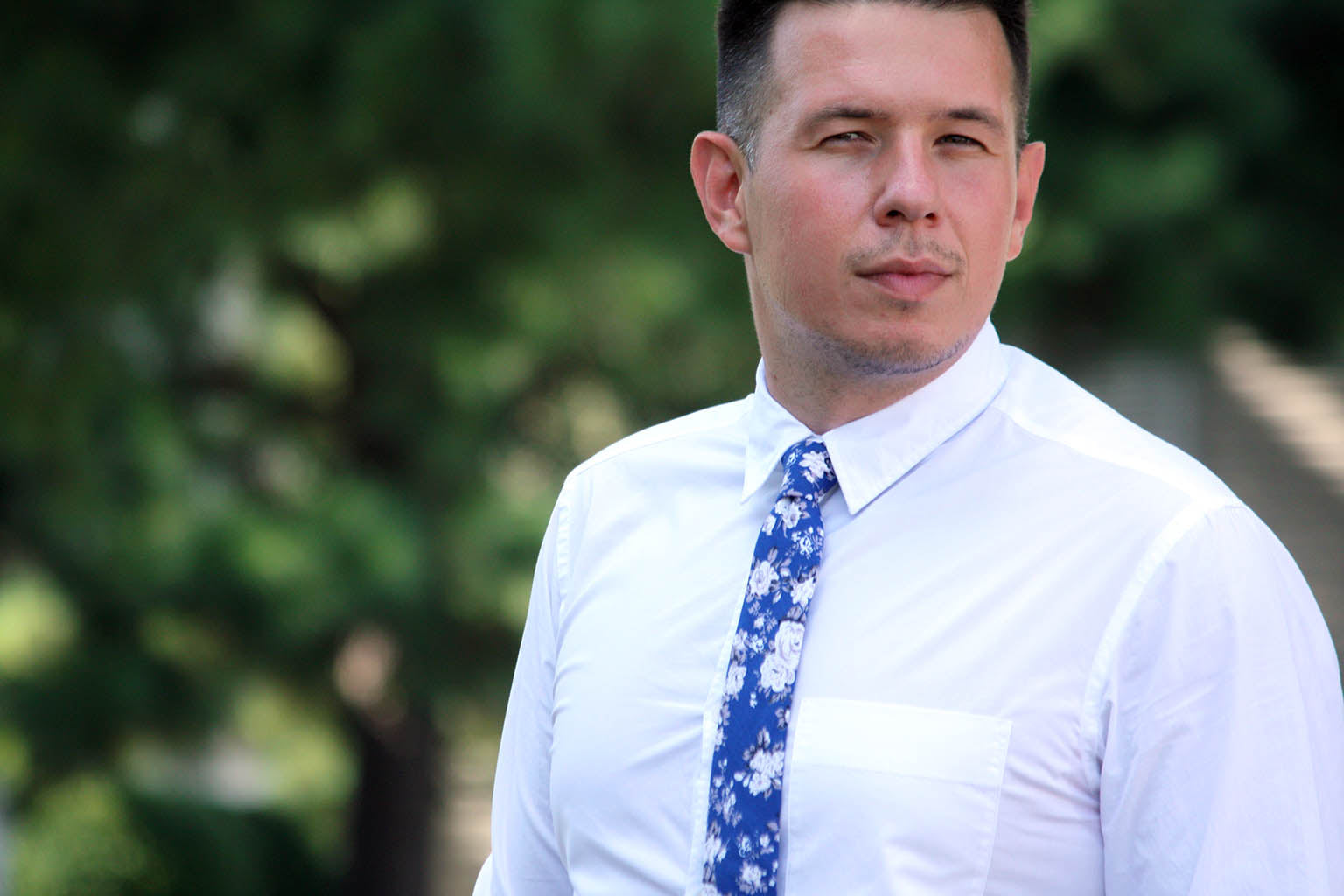 Royal Blue Floral Necktie