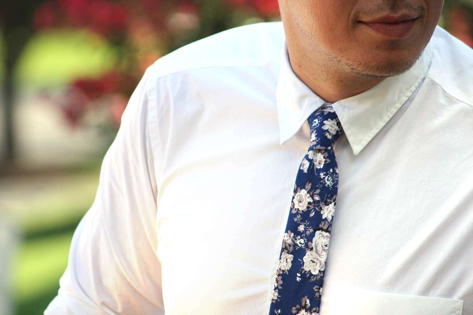 Royal Blue Floral Necktie