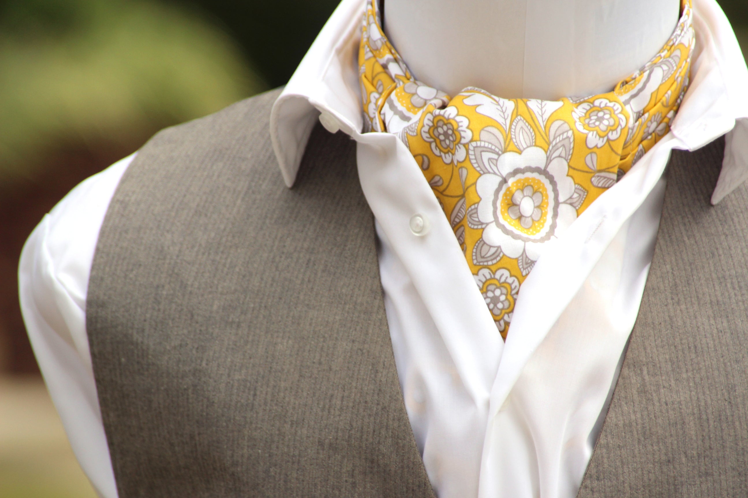 Yellow Floral Cotton Day Ascot