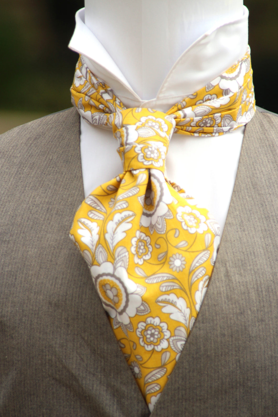 Yellow Floral Cotton Day Ascot