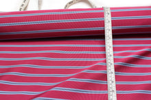 Load image into Gallery viewer, Pink and Dusty Blue Stripes Silk Fabric
