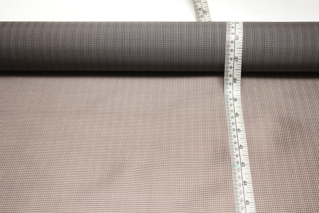 Brown Small Plaid Silk Fabric